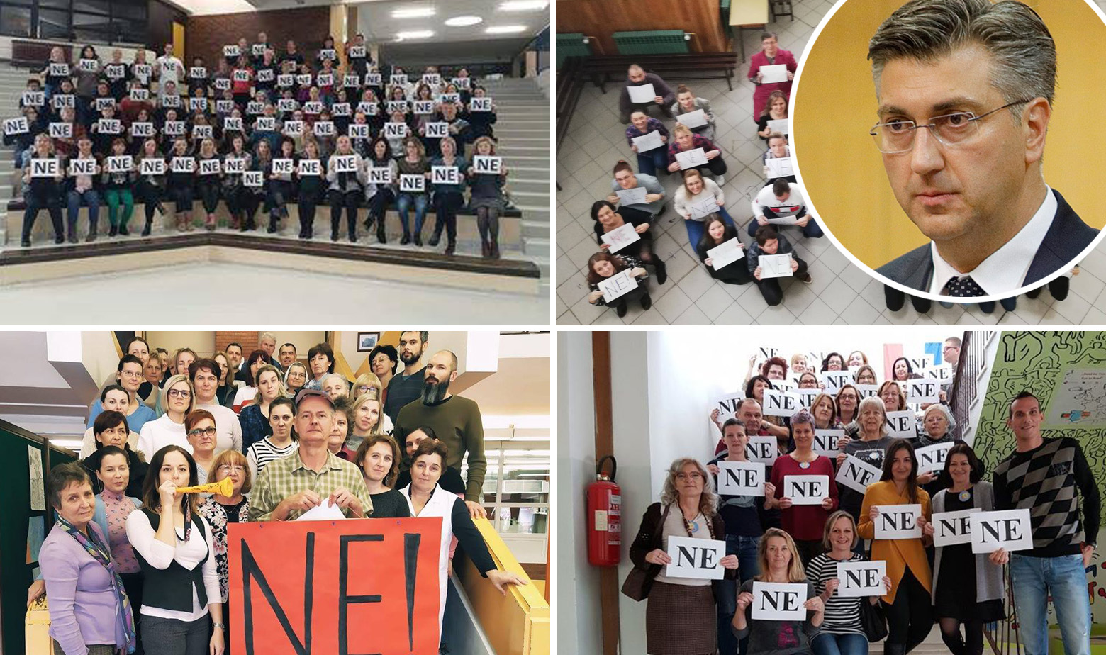 Učitelji i Andrej Plenković u krugu