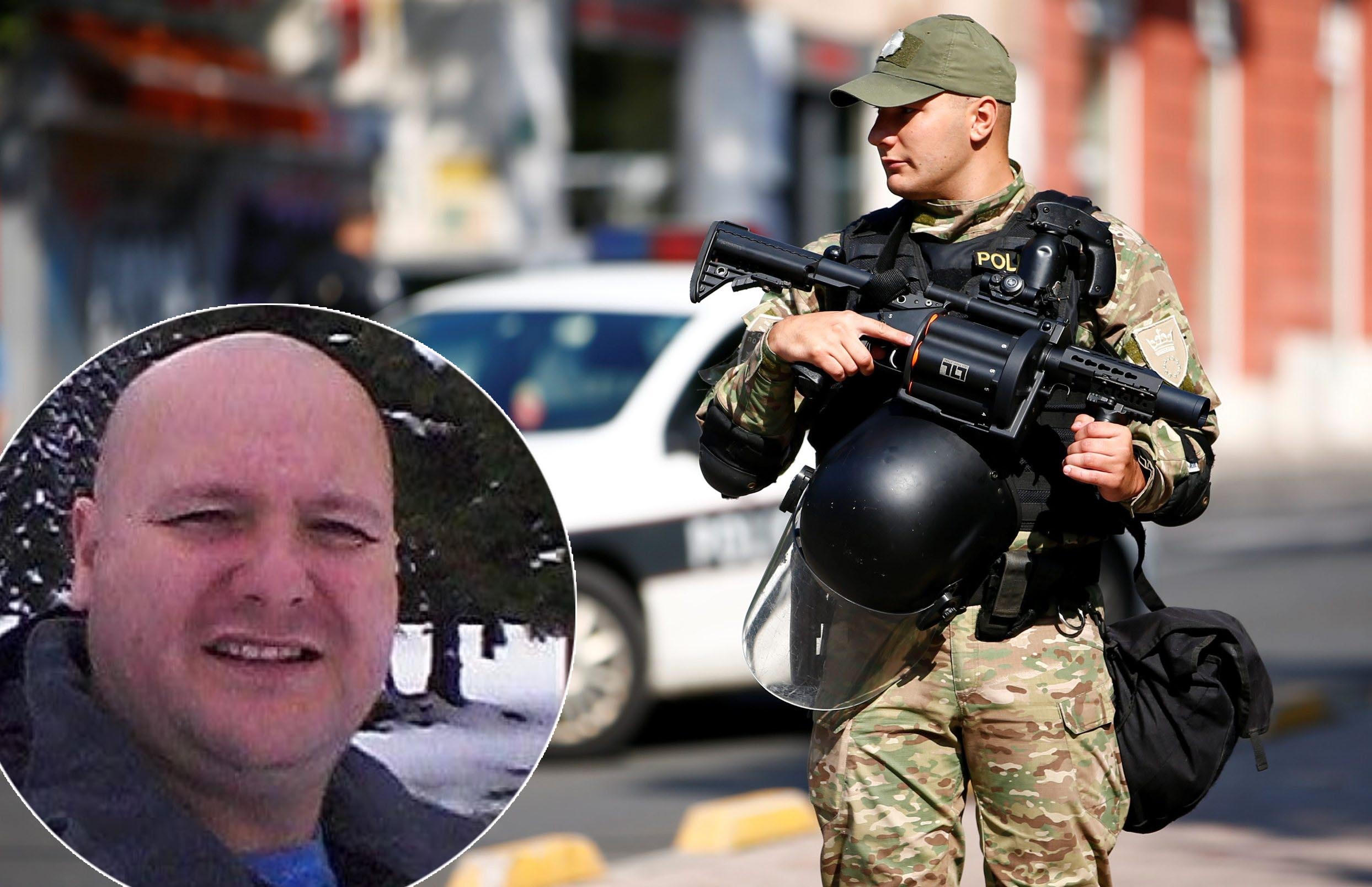 Ilustracija policije, Nedžad Čaušević (u krugu)