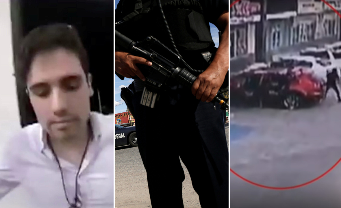 Ovidio Guzmán López (lijevo), likvidacija policajca Eduarda N. (desno)