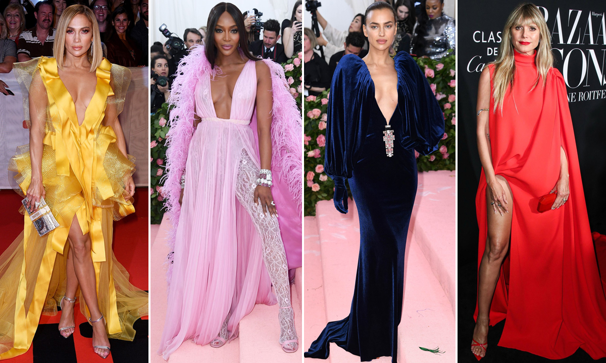 Jennifer Lopez, Naomi Campbell, Irina Shayk i Heidi Klum