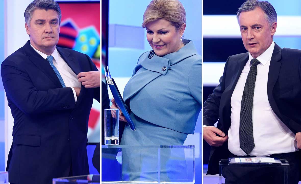 Zoran Milanović, Kolinda Grabar-Kitarović i Miroslav Škoro