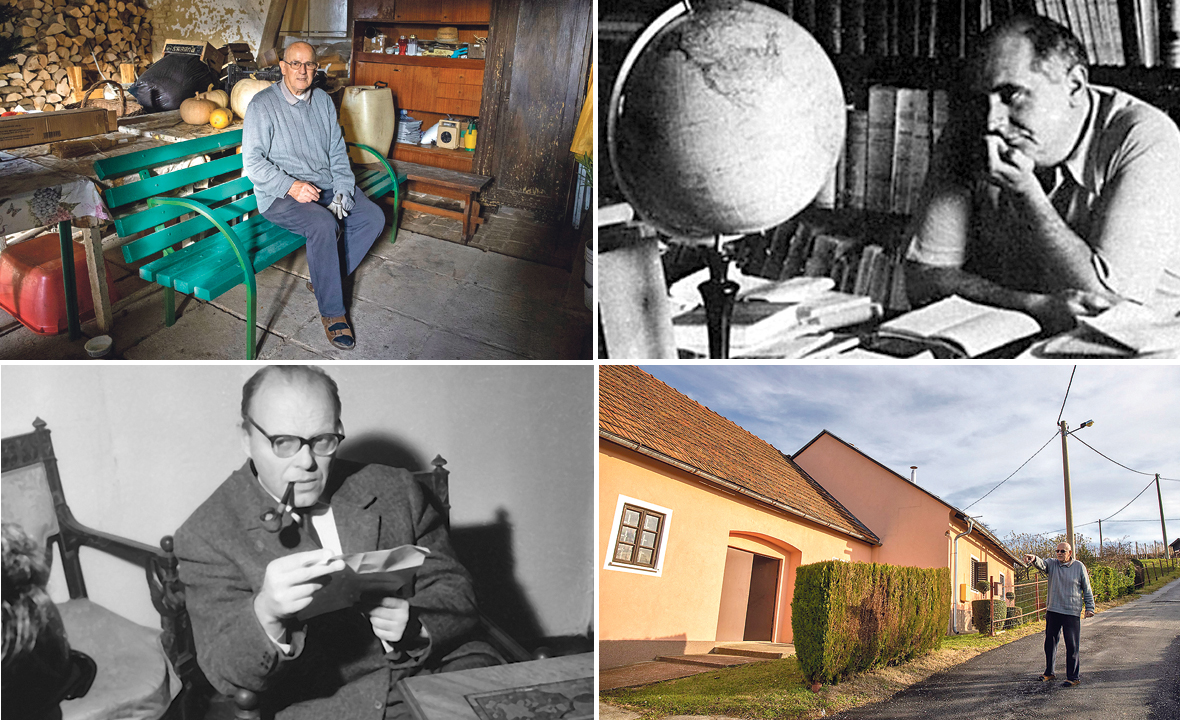 Josip Šestak (gore lijevo), Miroslav Krleža (gore desno), Marijan Matković (dolje lijevo) i kuća na Haliću u koju je dolazio Krleža (dolje desno)