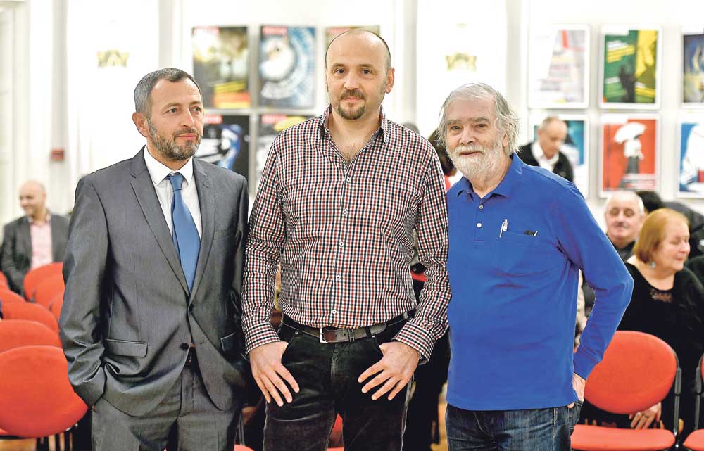 Ervin Jahić, Ivan Herceg i Tonko Maroević na predstavljanju u Novinarskom domu