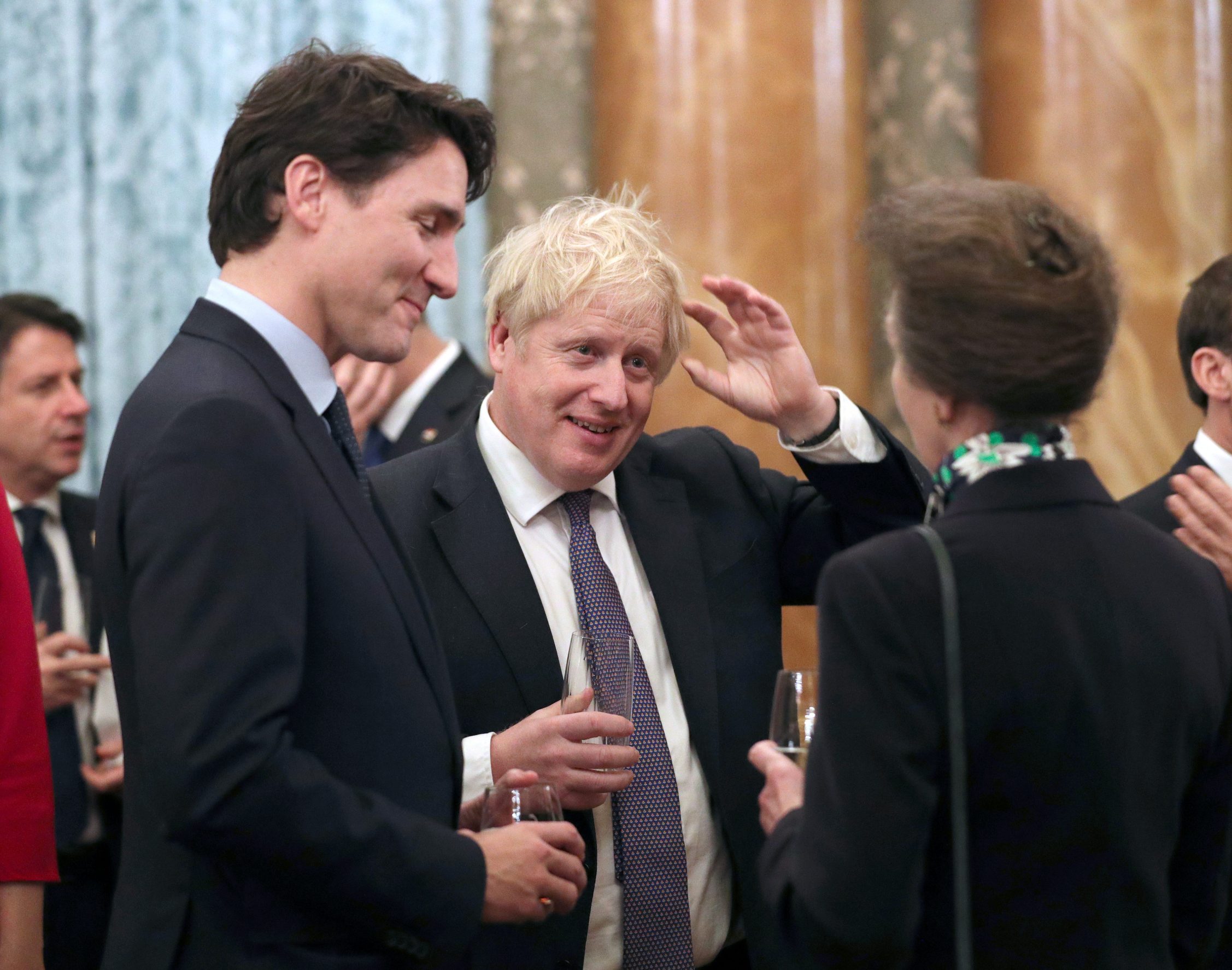 Justin Trudeau, Boris Johnson i britanska princeza Ana