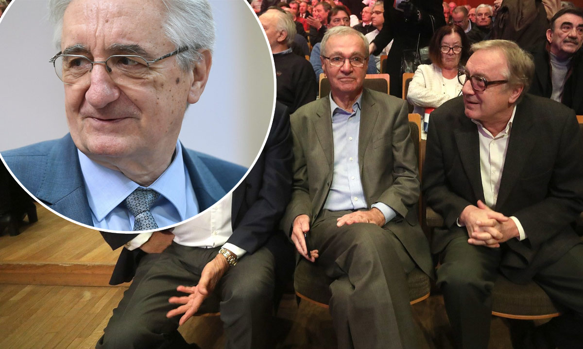 Miroslav Tuđman (u krugu), Bosiljko Mišetić (u sredini), Stjepan Tuđman (desno)