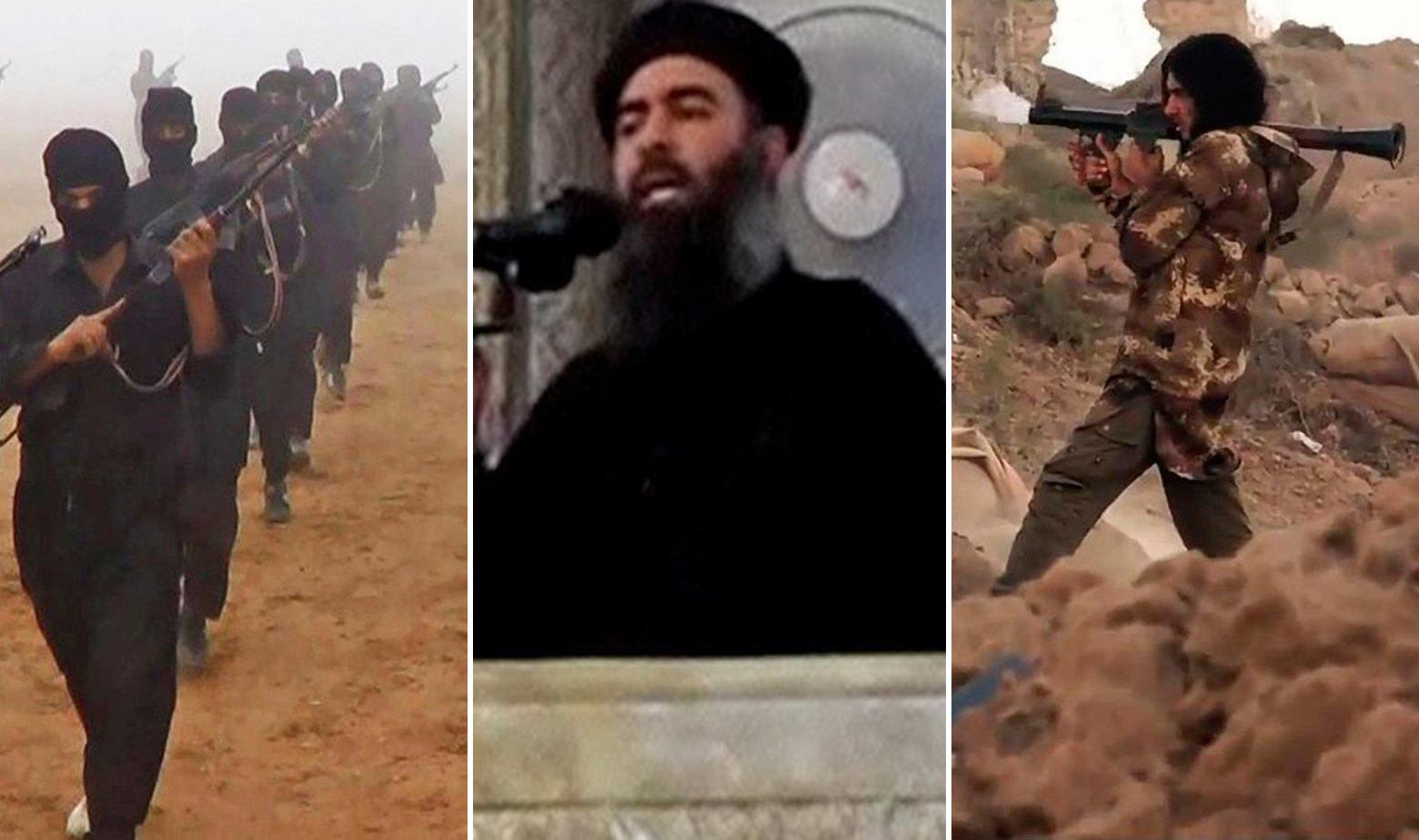 Džihadisti Islamske države i Abu Bakr al-Baghdadi u sredini