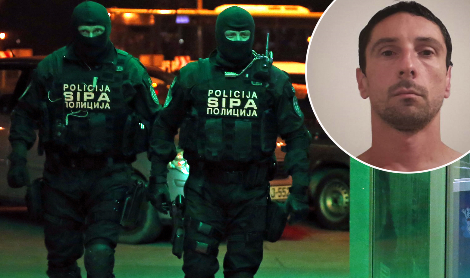 Ilustracija: pripadnici SIPA-e i Edin Gačić u krugu 