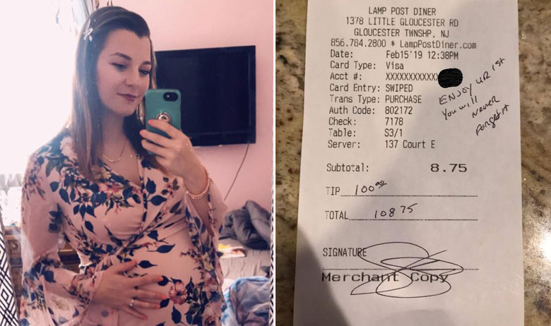 Courtney Cadigan; račun s policajčevom porukom