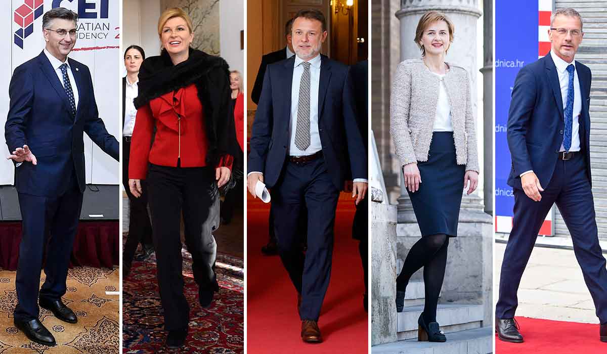 Andrej Plenković, Kolinda Grabar-Kitarović, Gordan Jandroković, Sandra Švaljek, Boris Vujčić