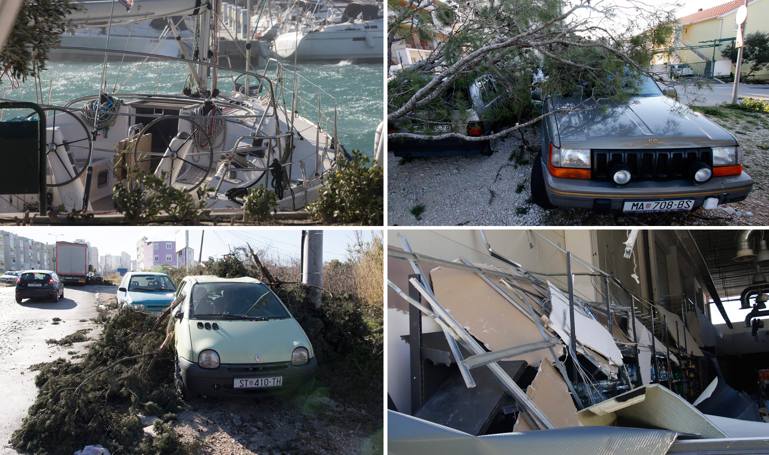 Scene iz Makarske i Splita tijekom olujne bure