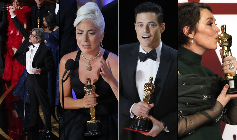 Peter Farrelly, Lady Gaga, Rami Malek, Olivia Colman