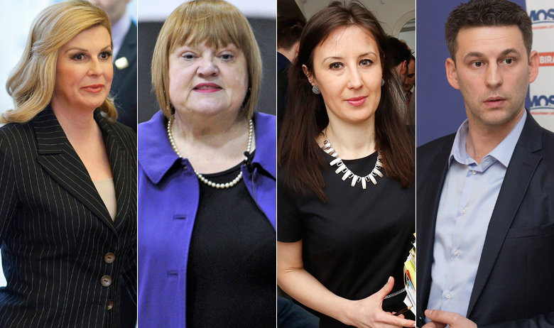 Kolinda Grabar-Kitarović, Anka Mrak Taritaš, Dalija Orešković i Božo Petrov