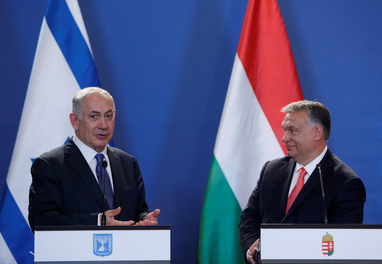 Izraelski premijer Benjamin Netanyahu (lijevo) i mađarski Viktor Orban