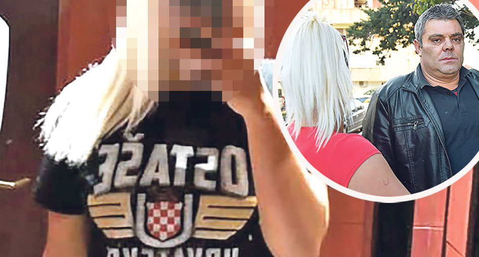 Novinari S. Dalmacije skinuli su fotografije djevojke u majici s ustaškim znakovljem s njezina Facebooka malo prije nego što su uklonjene  (lijevo); slovo U na ruci učenice i njezin otac (u krugu