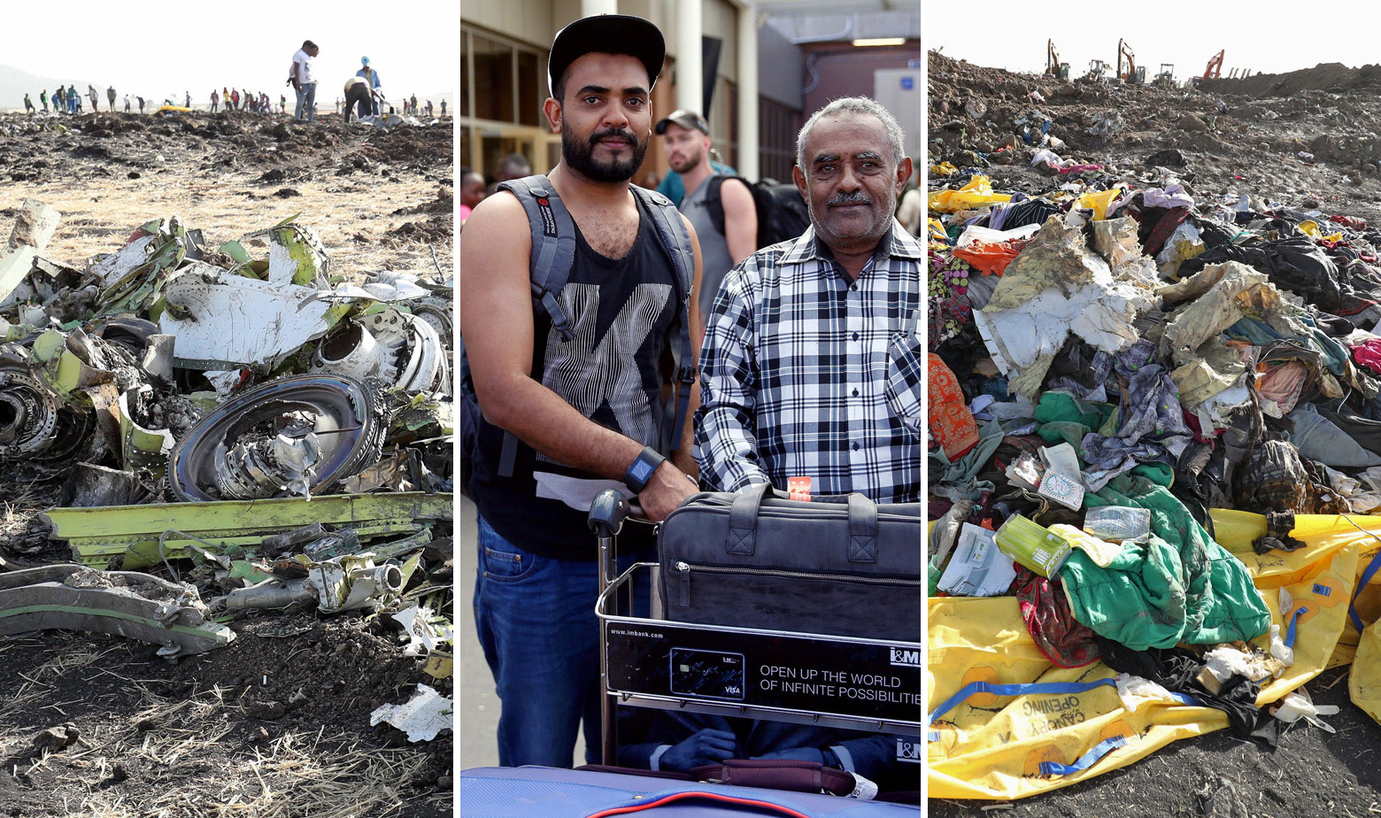 Ostaci aviona Boieng 737 MAX 8 Ethiopian Airlinesa i Ahmed Khalid sa svojim ocem 