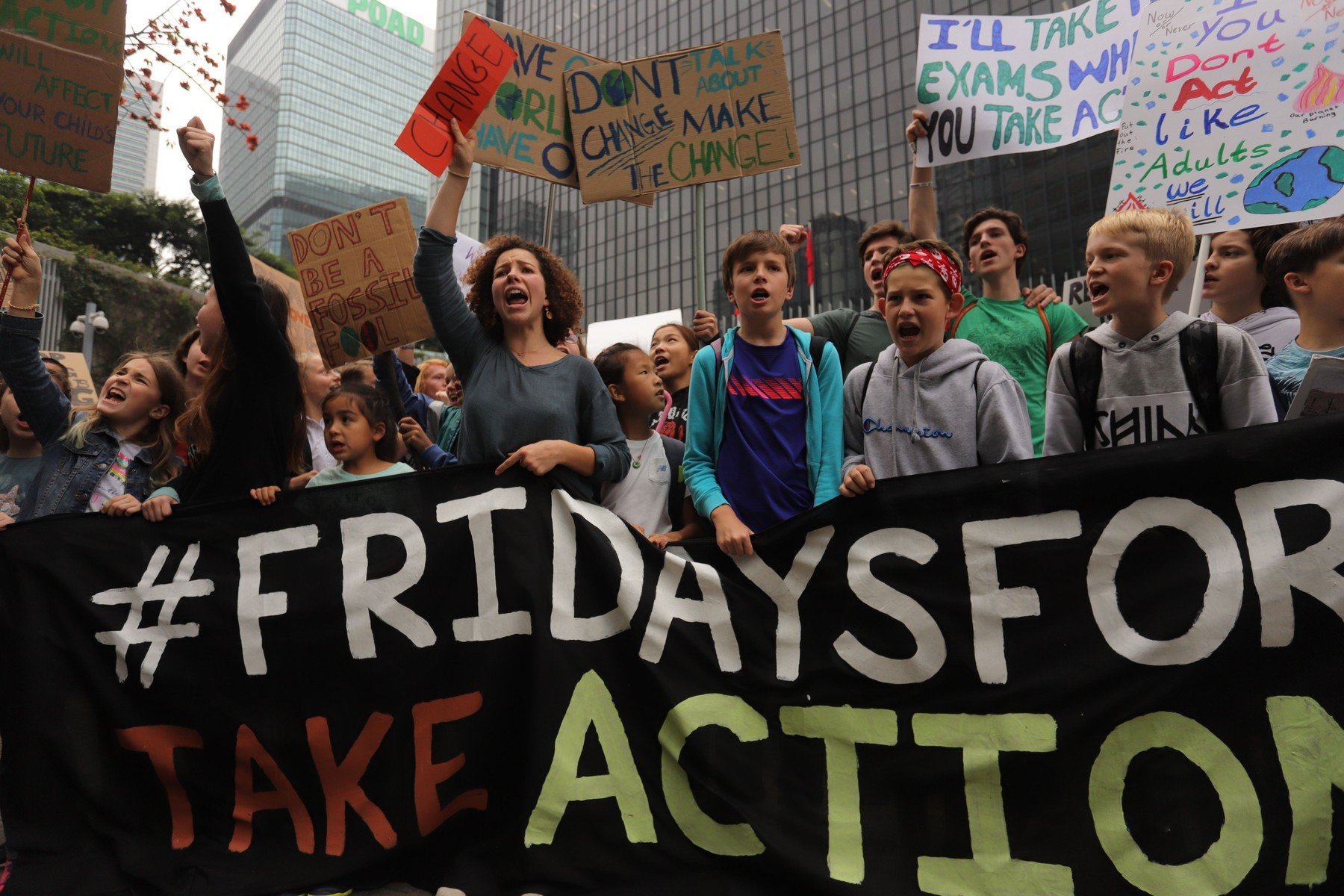 Prosvjed mladih u Hong Kongu u sklopu projekta 'Petkom za budućnost'