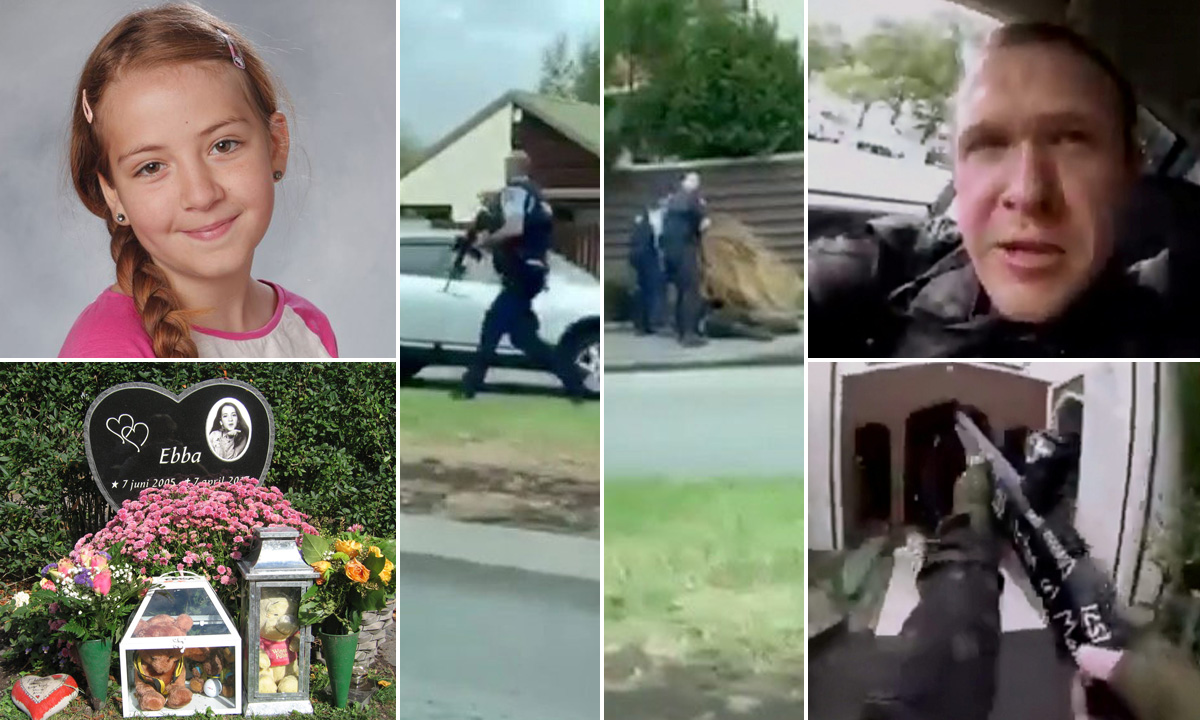 Lijevo: Ebba Akerlund; desno: Brenton Tarrant