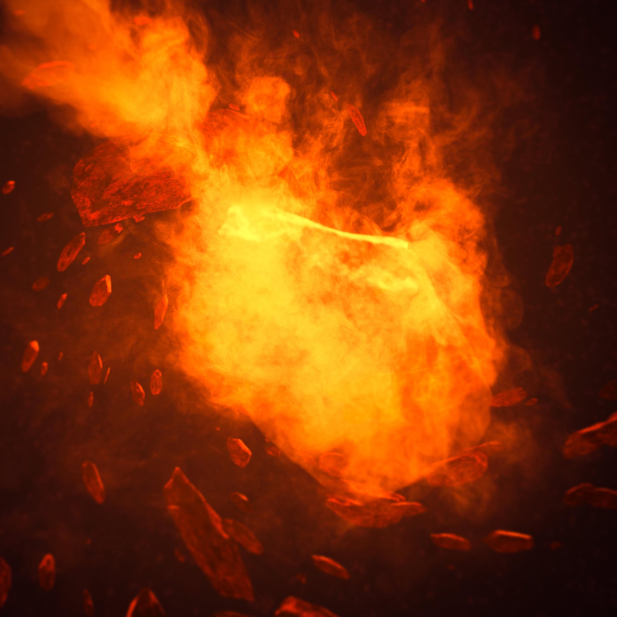 Eksplozija meteora, ilustracija