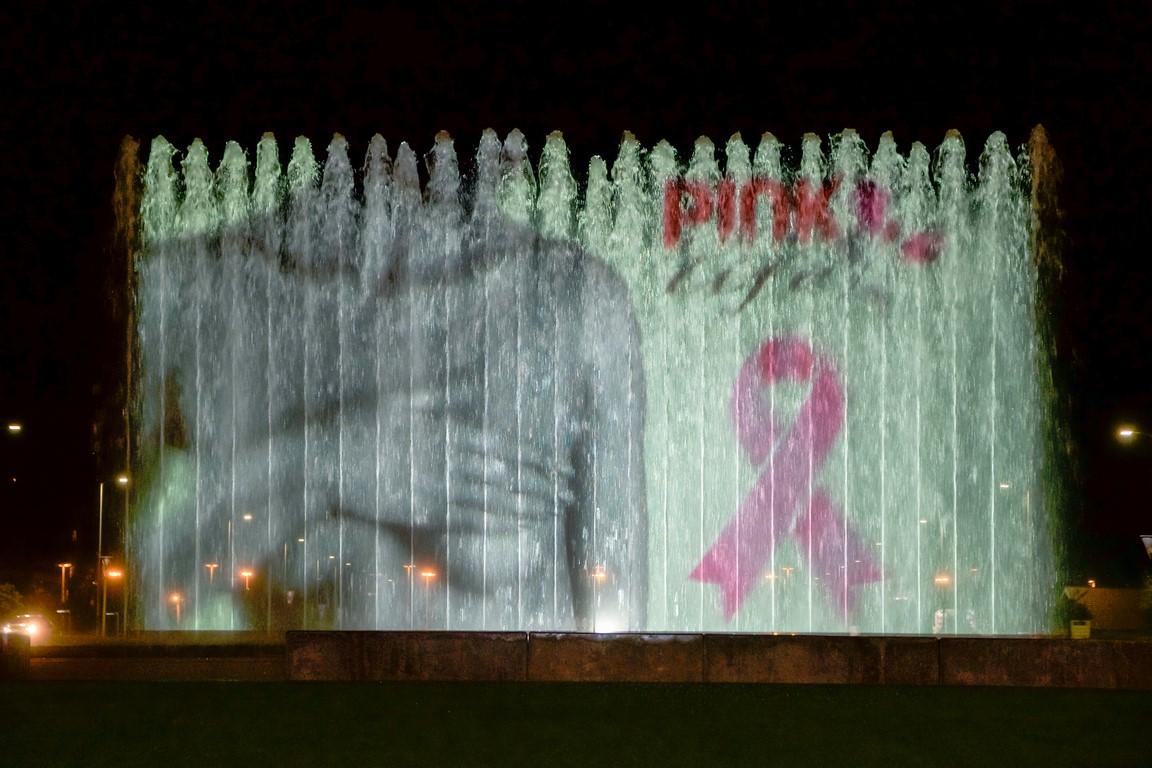 Projekcija na fontanama trajat će tri dana, a velika završnica kampanje bit će u subotu, 14. listopada.