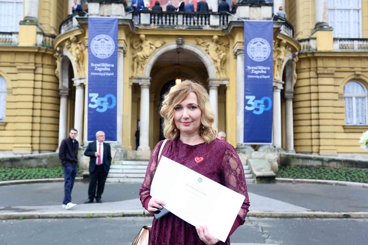 Nagradu Sveučilišta  primila je doktorica Portolan Pajić.