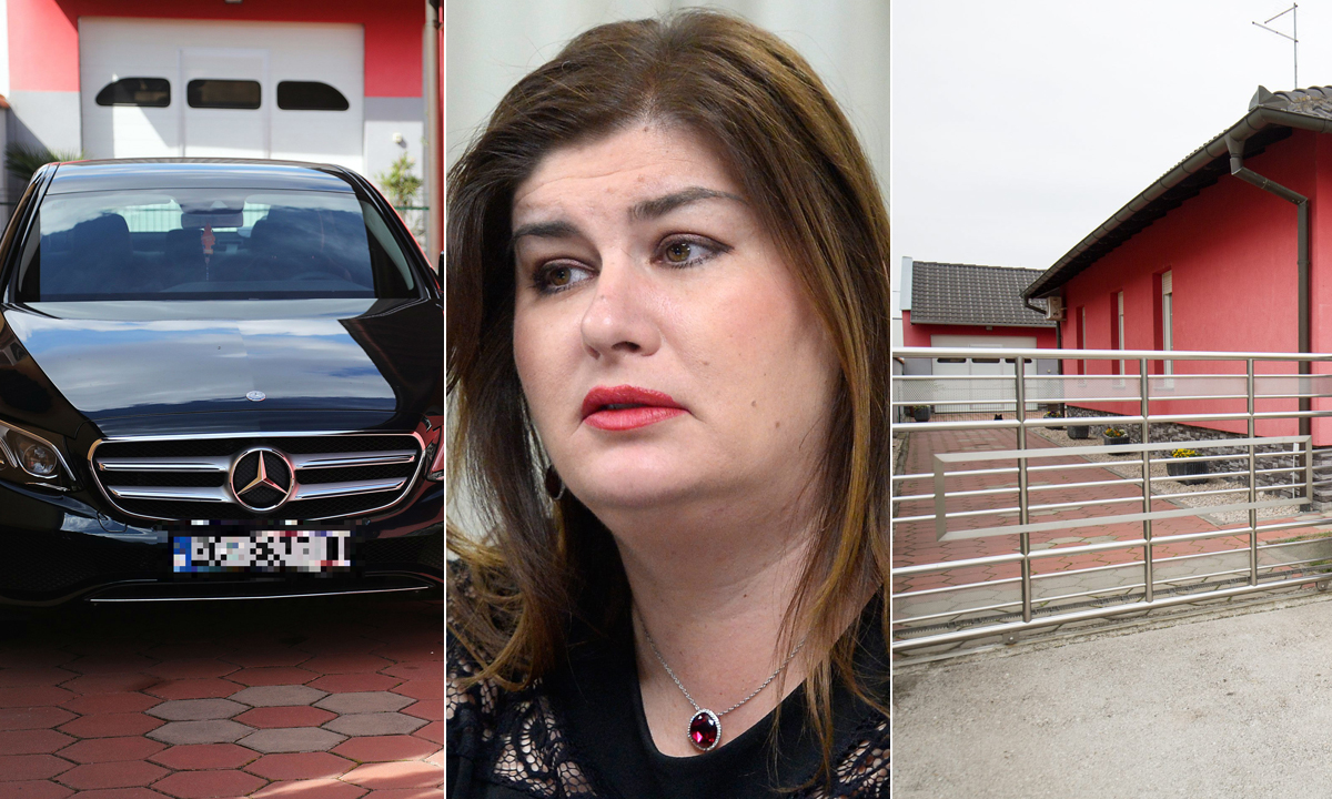 Sporni Mercedes 'nestao' je iz dvorišta obiteljske kuće ministrice Žalac (desno)
