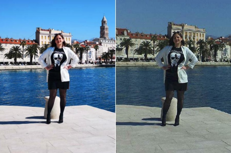 Lijevo je fotografija koju smo snimili mobitelom, a desno ona koju je snimio fotostup. Razlika je drastična.