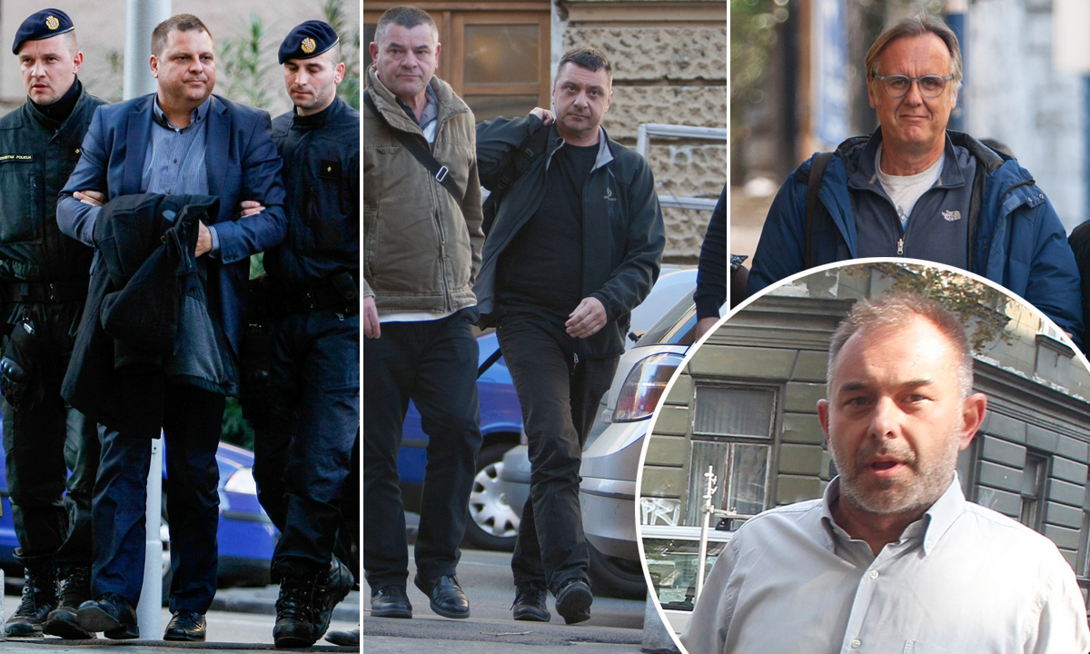 Privođenje: Maksimilijan Percan, Gianni Rossanda i Domagoj Klarić; U krugu: Božo Barbarić