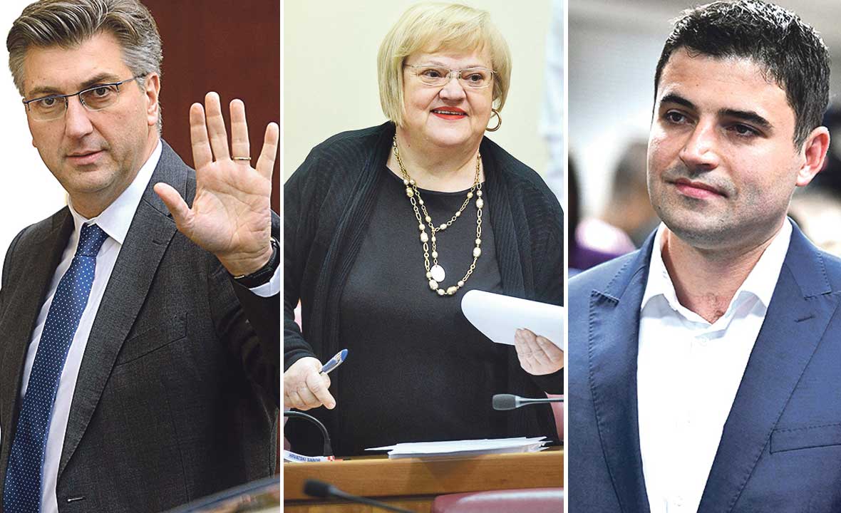 Andrej Plenković, Anka Mrak Taritaš i Davor Bernardić