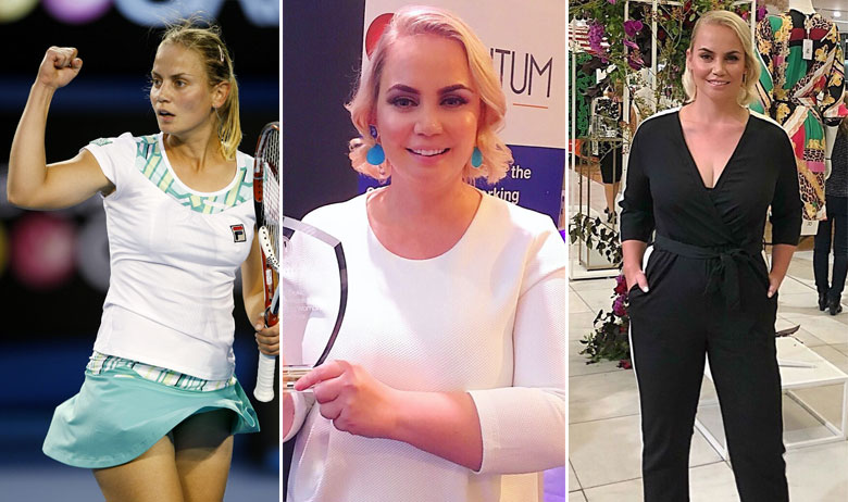 Jelena Dokić fotografirana 2009. godine; u ožujku 2018. godine; u ožujku 2019. godine