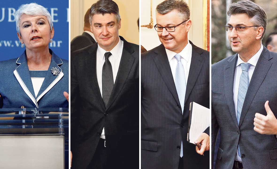 Jadranka Kosor, Zoran Milanović, Tihomir Orešković i Andrej Plenković