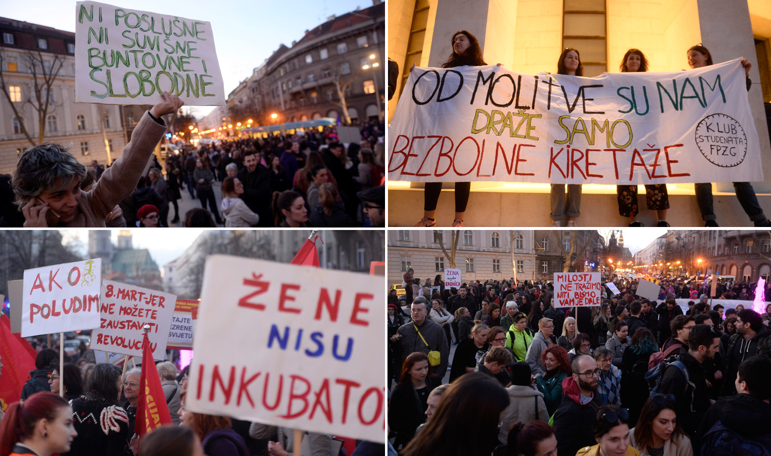 Marš žena u Zagrebu 8. ožujka