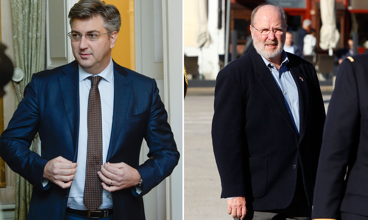 predsjednik Vlade Andrej Plenković i ambasador SAD-a u RH Robert Kohorst