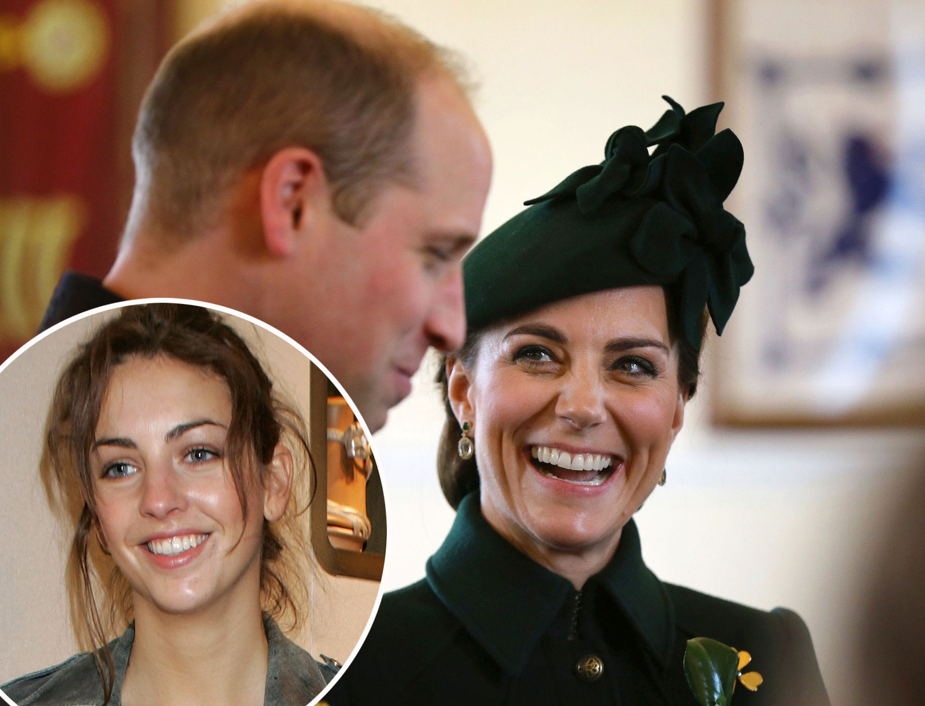 Rose Hanbury u krugu; Kate i William u pozadini