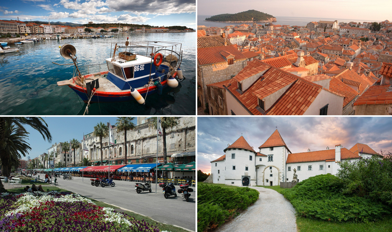 Senj, Dubrovnik, Split, Varaždin