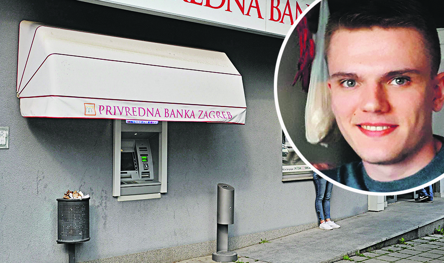 Bankomat s kojeg je Karlo u četvrtak podignuo novac i Karlo Kurtanjek u krugu