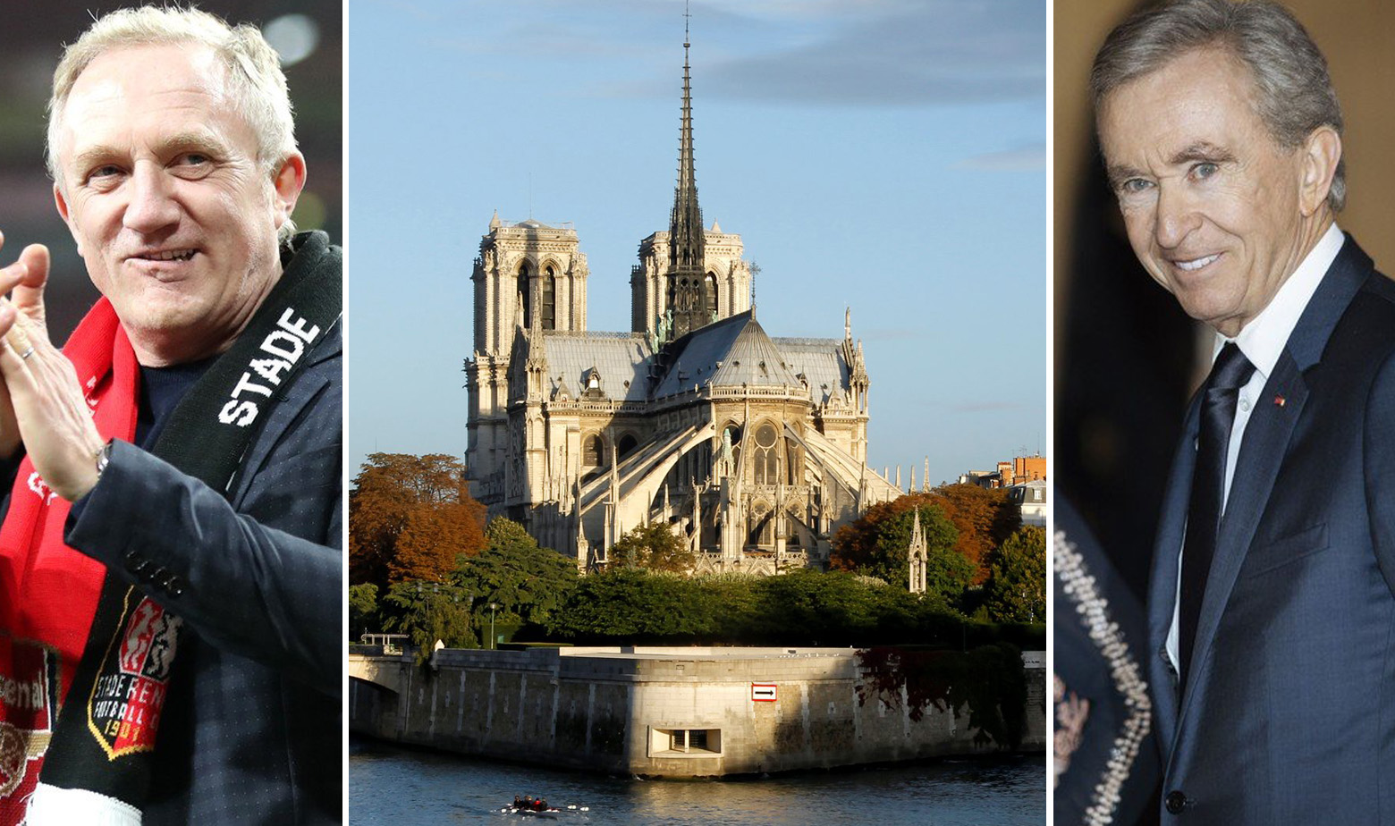 Francois Pinault, katedrala Notre-Dame prije požara i Bernard Arnault