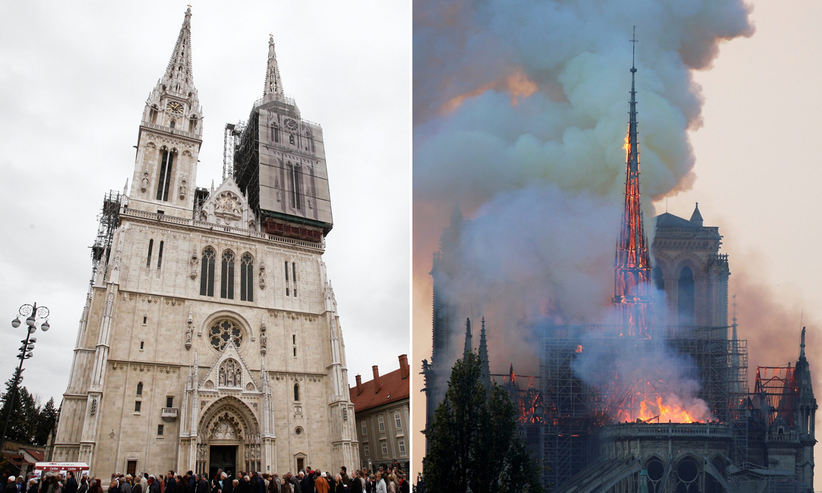Zagrebačka katedrala i Notre Dame