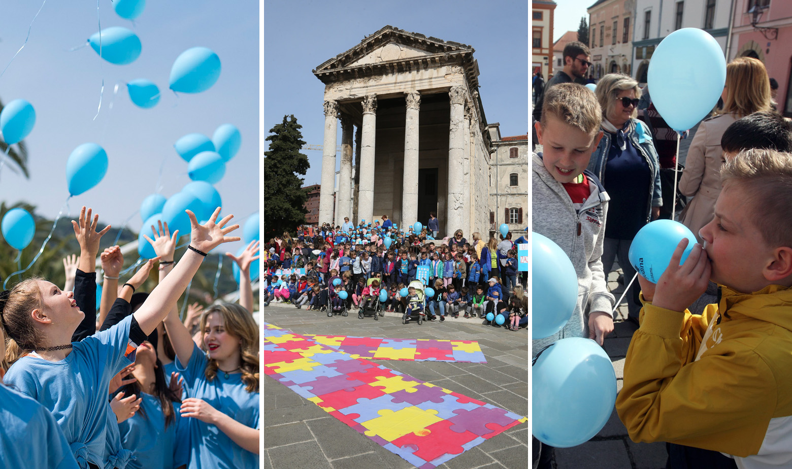 Obilježavanje svjetskog dana svjesnosti o autizmu u Splitu, Puli i Varaždinu