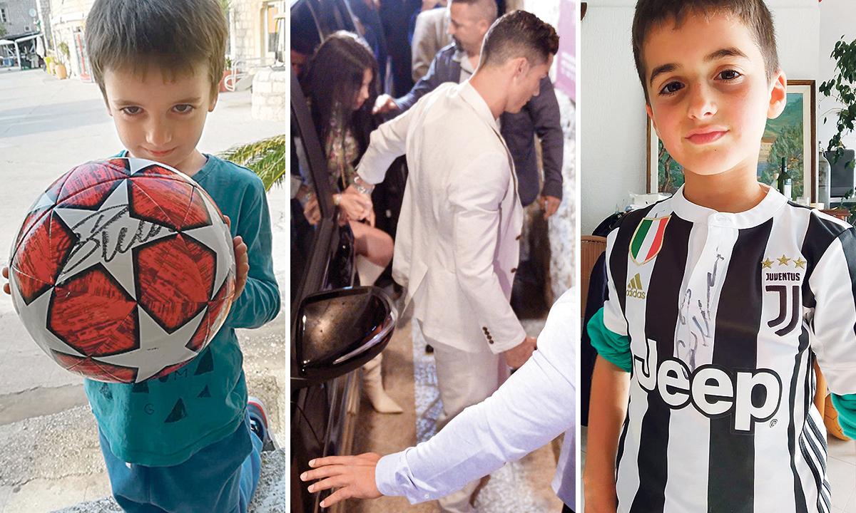 Cristiano Ronaldo s Georginom Rodriguez (u sredini); Luka i Leo Pulić