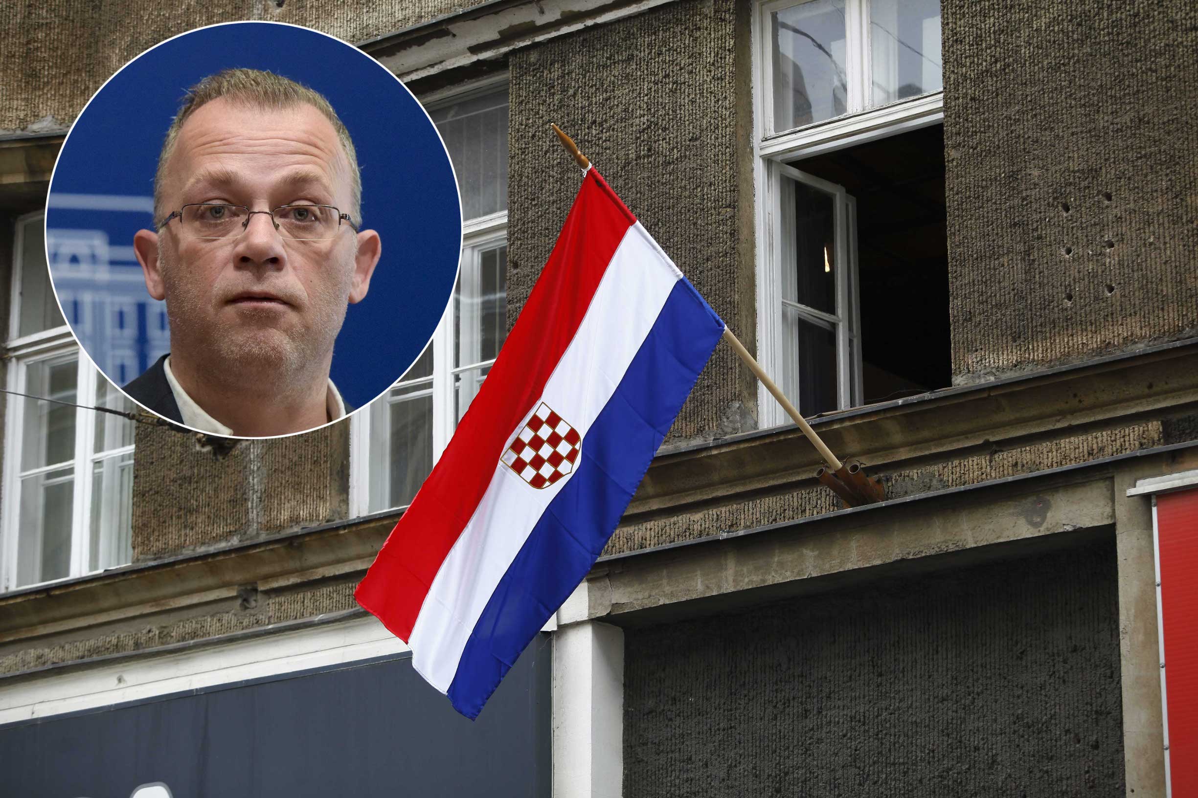 Na zgradi u kojoj se nalazi prostor stranke Neovisni za Hrvatsku istaknuta je zastava koja ima obiljezja protivno Zakonu o zastavi Republike Hrvatske.
Zlatko Hasanbegović (u krugu)