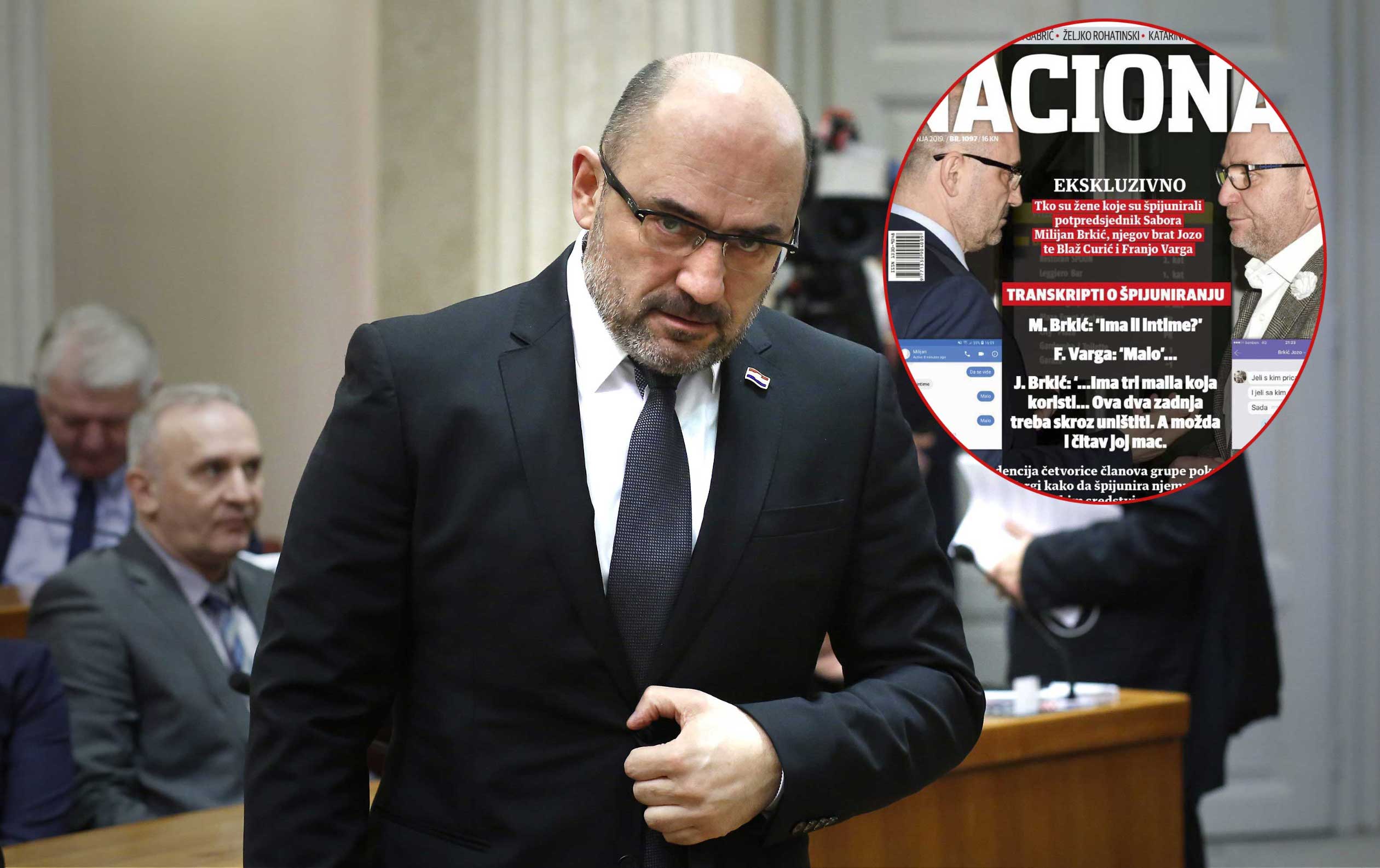 Milijan Brkić, naslovnica Nacionala (u krugu)