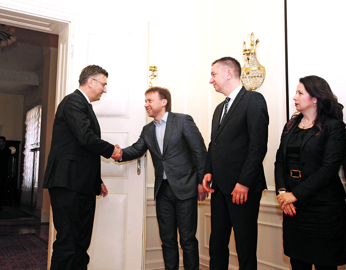 Andrej Plenković, Maxim Poletaev, Fabris Peruško i Irena Weber