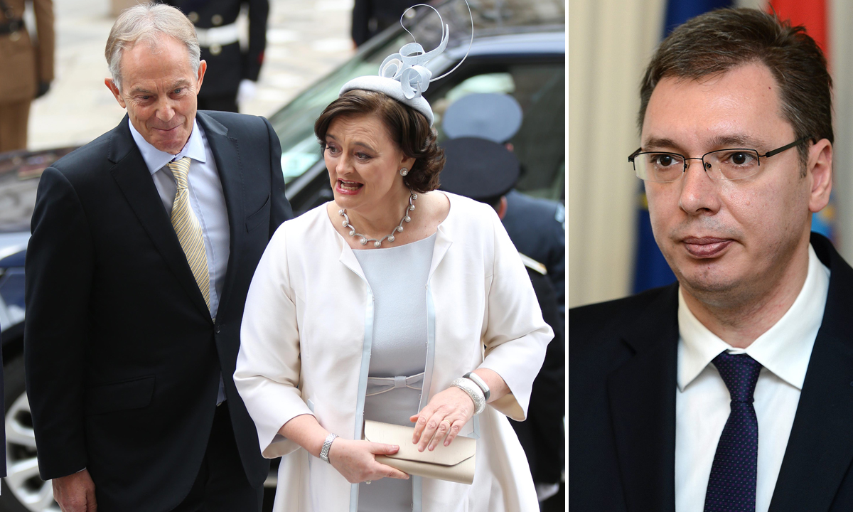 Tony i Cherie Blair; Aleksandar Vučić
