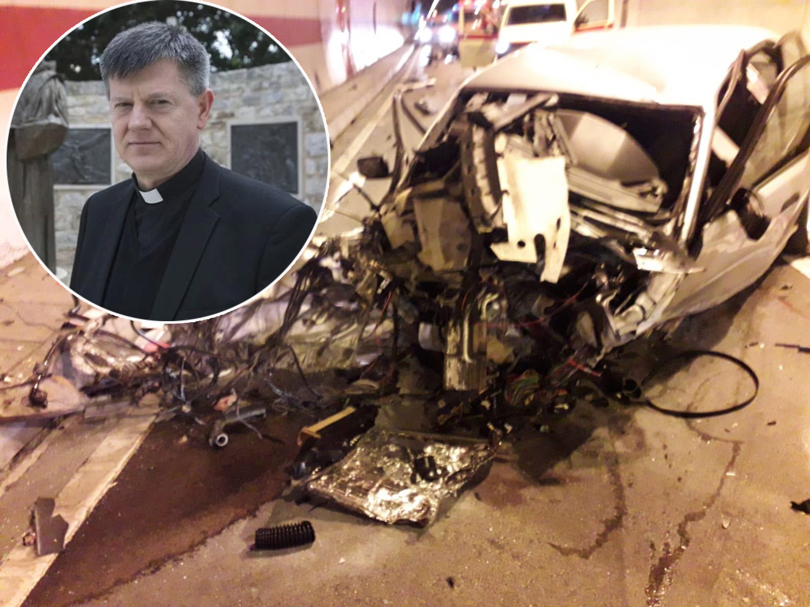 Mons. Ante Jozić teško ozlijeđen u sudaru u tunelu Sv. Ilija