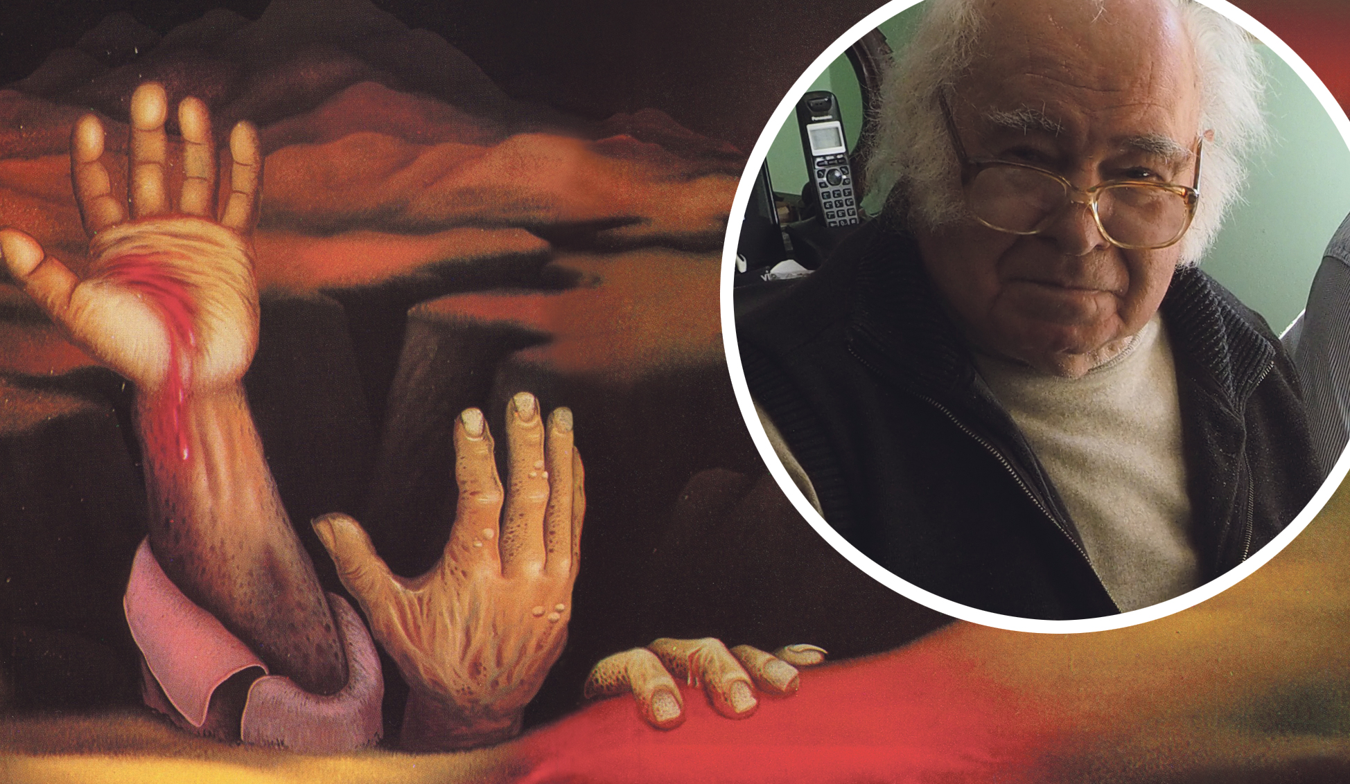 Mijo Kovačić (u krugu)