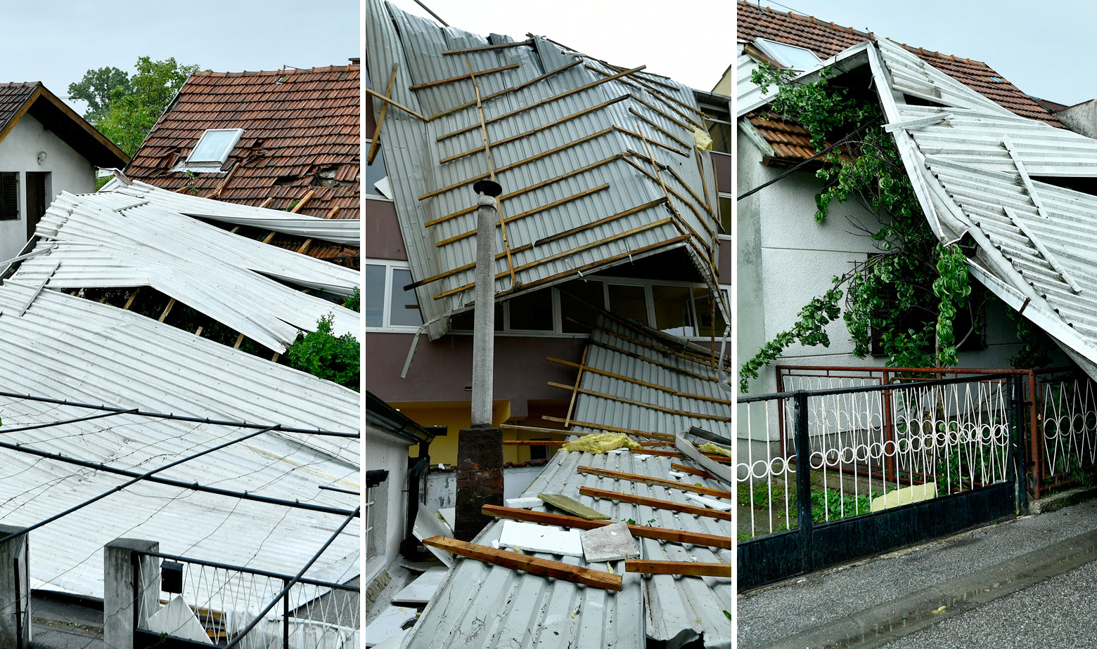 Olujni vjetar otkinuo je krov u Zagrebu