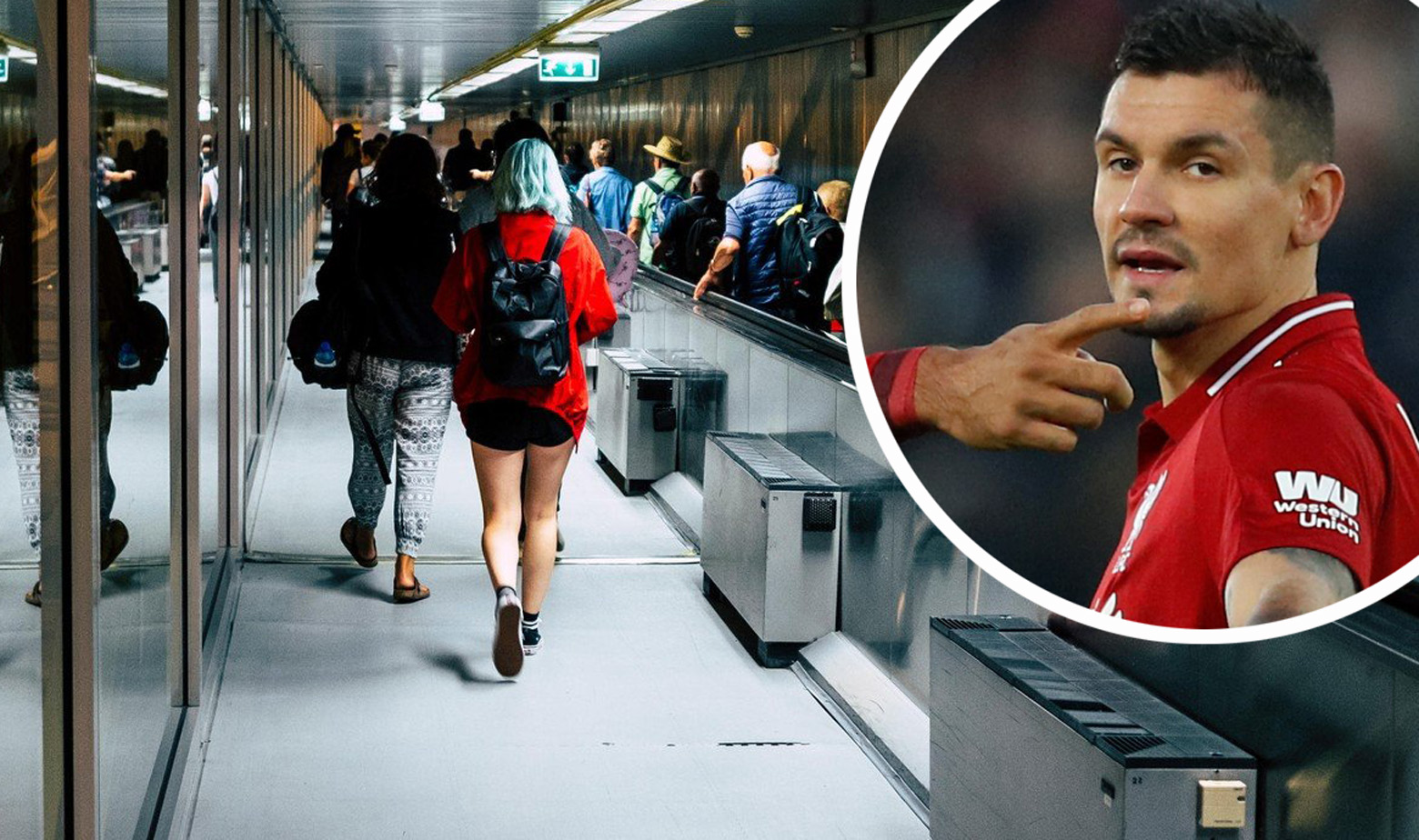 Ilustracija aerodroma i Dejan Lovren