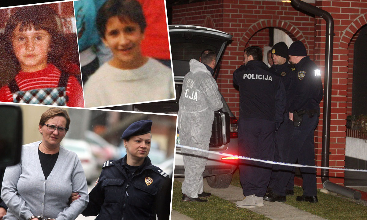 Smiljana Srnec i Jasmina Dominić (gore); Smiljanu Srnec dovode na sud (dolje); pretres kuće obitelji Dominić nakon dojave o pronalasku leša (glavna fotografija)