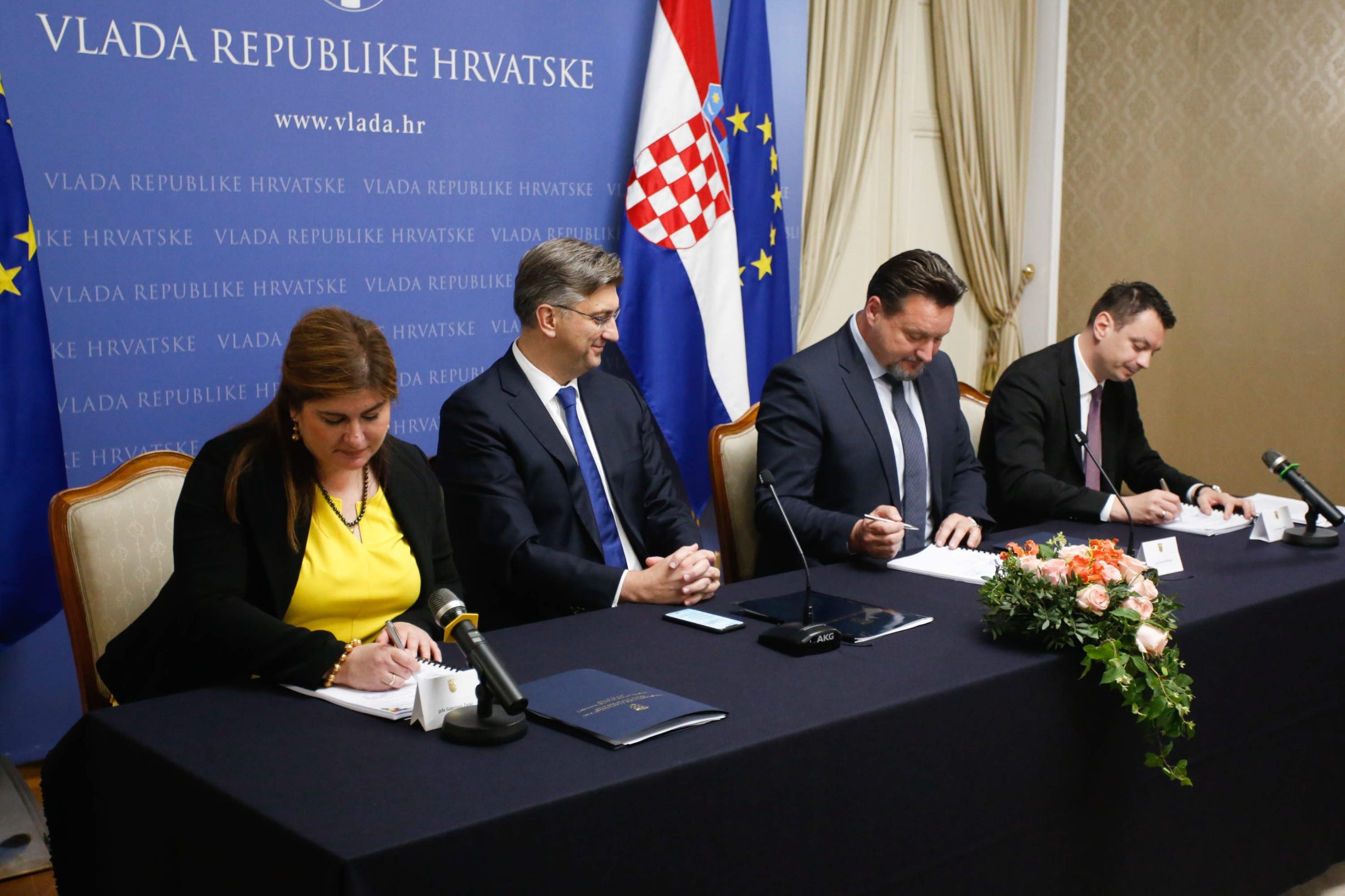 Gabrijela Žalac, Andrej Plenković, Lovro Kuščević i Tomislav Petric