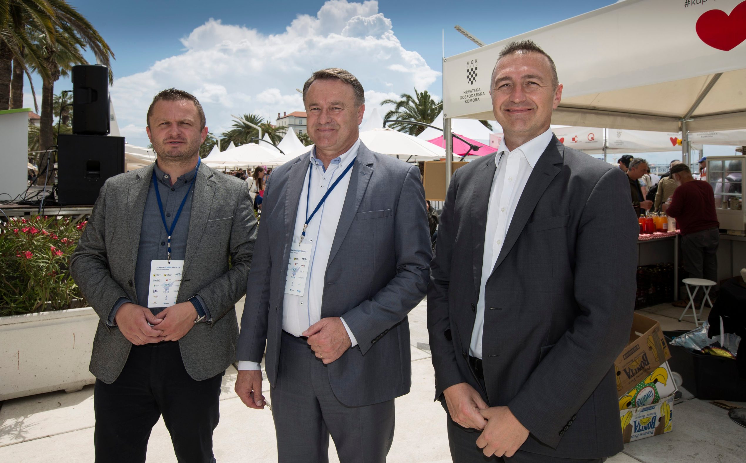 Dožupan sisačko-moslavački Roman Rosavec, župan sisačko-moslavački Ivan Žinić i Mario Čelan, direktor Razvojne agencije sisačko-moslavačke